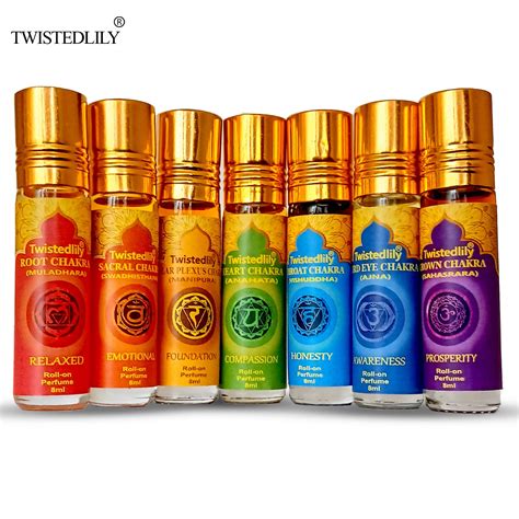 The Divine Chakra Perfume Oils Sets of 7 with Seven Floral Perfumes ...