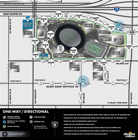 Stadium Maps | Official Website of Allegiant Stadium | Allegiant Stadium