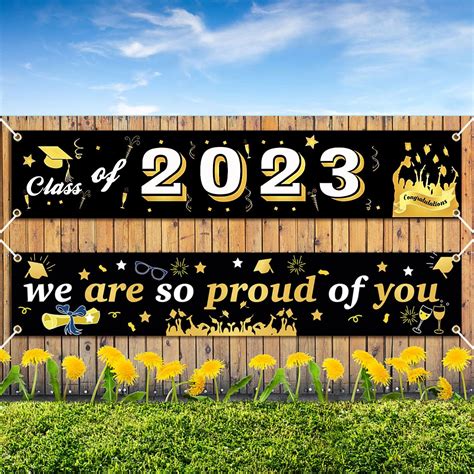 Class of 2023 Graduation Decorations - 2 Pcs | Ubuy India