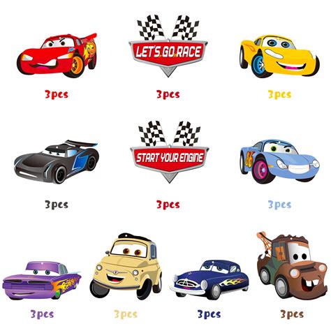 Xqumoi 30Ct Race Car Hanging Swirls Decorations, Racing Car Whirls ...