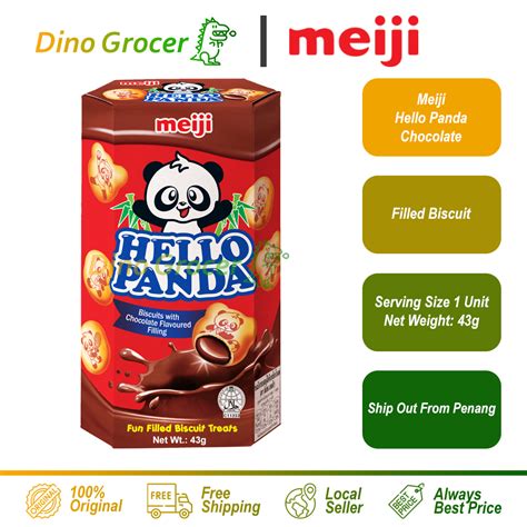 Meiji Hello Panda Chocolate 43g 明治熊猫夹心饼干 巧克力可可味 | Shopee Malaysia