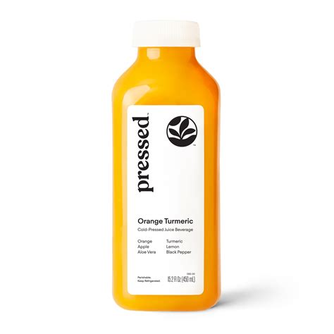 Cold Pressed Orange Turmeric Juice | Pressed Juicery®