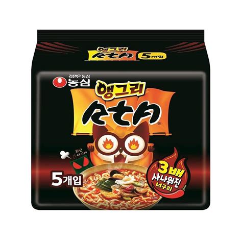 Buy [Nongshim] 3X Spicy Angry Neoguri Noodle Soup (Pack of 5) / RTA ...