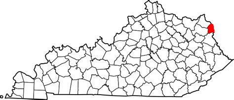 Image: Map of Kentucky highlighting Boyd County
