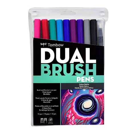 Tombow Dual Brush Pens Set Of 10 (Galaxy Colour) — Mango