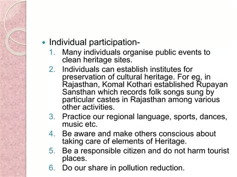 Conservation of Heritage.pptx | Free Download