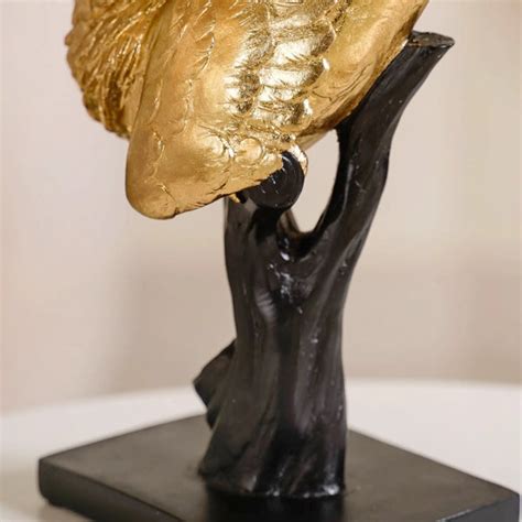 Elegant Macaw Showpiece Gold Online - Premium Decor Object | Nestasia