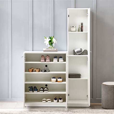 Buy Astra 20 Pairs Shoe Cabinet with Mirror - White from Home Centre at ...