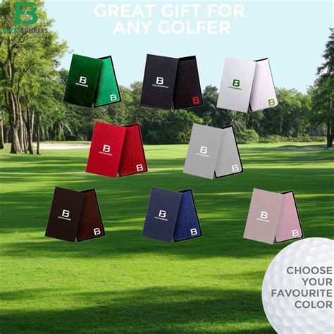 FB FUZZYBUNKERS Quality Leather Golf Scorecard Holder - Yardage Book ...