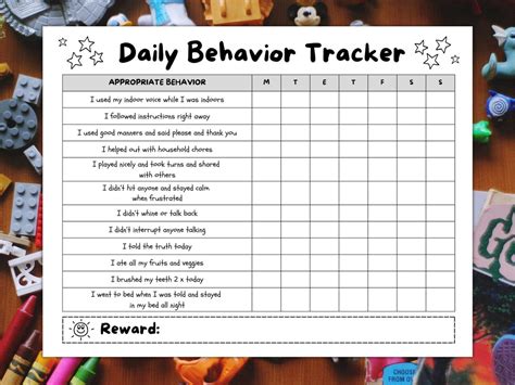 Image result for Daily Behavior Chart