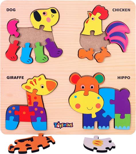 Toyshine 4 In 1 Wooden Pick And Fix Animals Series - C Puzzle Toy ...