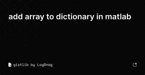 Image result for MATLAB Dictionary