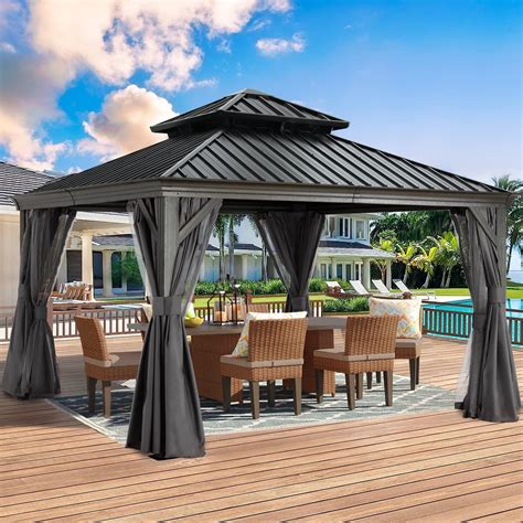 Amazon.com : ABCCANOPY Hardtop Gazebo 12x12 - Outdoor Metal Hard Top ...