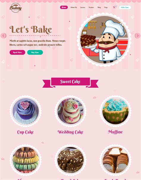 Cake Bakery Premium WordPress Theme – Logical Themes