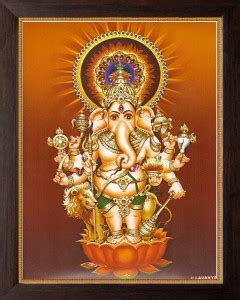 SAI BALAJI ACRALICS Drishti Ganesha/Ganapathi wall hanging Painting ...
