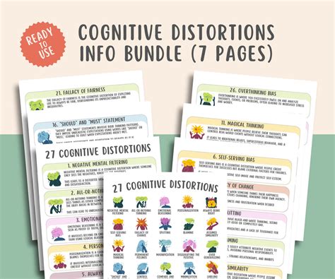 Cognitive Distortion Poster Bundle (7 Pages) – MindSpace