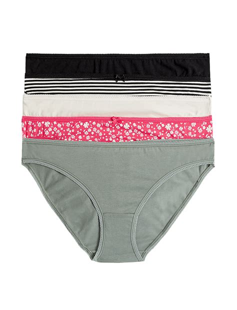 Buy 5pk Cotton Lycra™ Bikini Knickers at Marks & Spencer