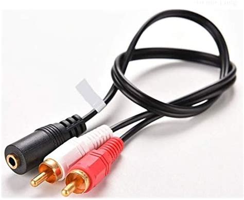"Hi-PLASST 3.5mm to 2RCA Audio Cable (3 Meter) - Female to Male Stereo ...