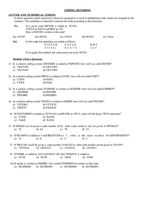 Image result for Coding/Decoding Numbers