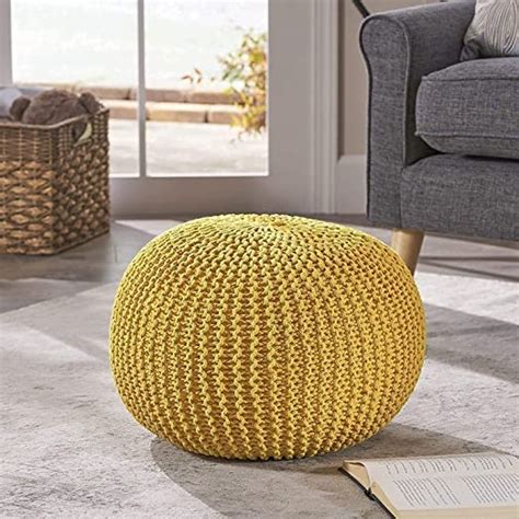 Anas Creative Pouf Puffy for Living Room Sitting Round Ottoman Bean ...