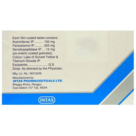 Hifenac-D Tablet 10's Price, Uses, Side Effects, Composition - Apollo ...