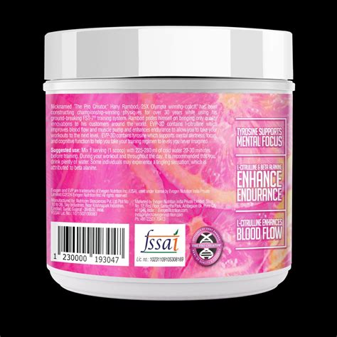 Evogen Nutrition EVP 3D Non -Stim Pre workout Pink Lemonade - Buy ...