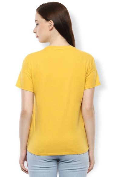 Buy Women Yellow Graphic Print Casual Round Neck Top Online - 557483 ...