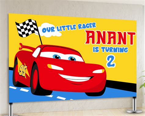 Car Theme Customized Backdrop | Birthday Party Decorations Online ...
