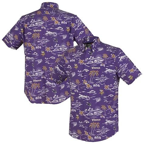 Men's Reyn Spooner Purple Minnesota Vikings Kekai Performance Button ...