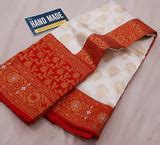 RED AND WHITE LIGHT WEIGHT BANARASI SAREE FOR WOMEN -MOEBSW001 – www ...