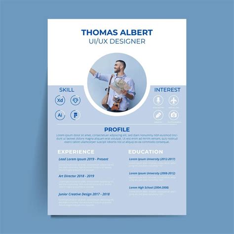 Images de Cv Template Bleu – Téléchargement gratuit sur Freepik