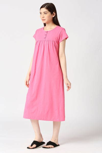 Zebu Round Neck Half Sleeve nightdress – zebustore.com