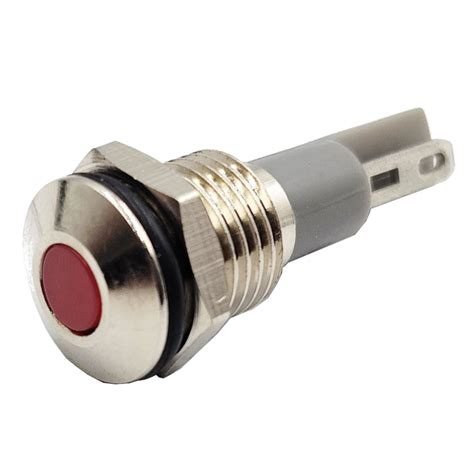 Probots ProMax 8mm Red LED Signal Indicator Panel Mount 220V With Crimp ...