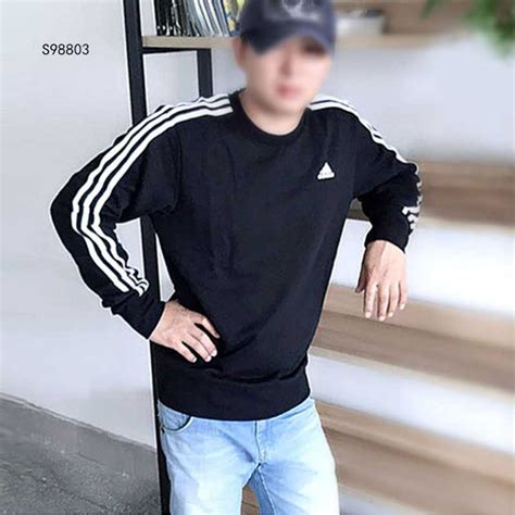 Adidas 阿迪达斯 男款运动卫衣 2018春季新款长袖跑步上衣 CV6975 黑色（针织面料，宽松舒适）-长袖/T恤/背心-优个网
