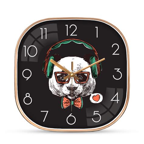 Panda with headphones art wall clock– Hobby Decor Pvt Ltd