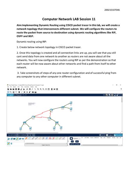 Computer Network LAB Session 11-1 - Computer Network LAB Session 11 Aim ...