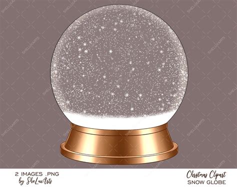 Buy Snow Globe Clipart, Snowglobe Png, Christmas Clipart, Snow Globe ...