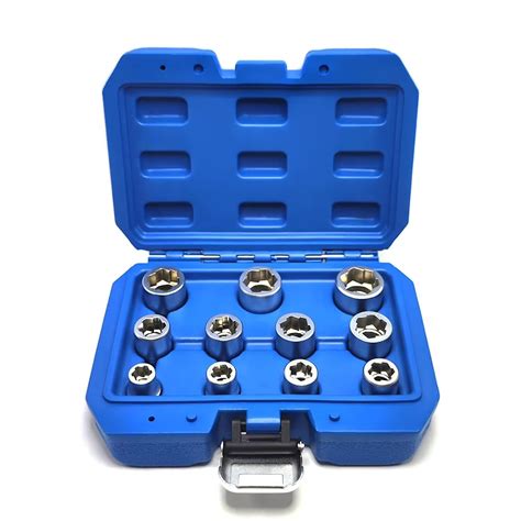 JEUCLEL 11-Piece 3/8" Drive Metric Bolt Extractor Socket Set - Sizes 8 ...