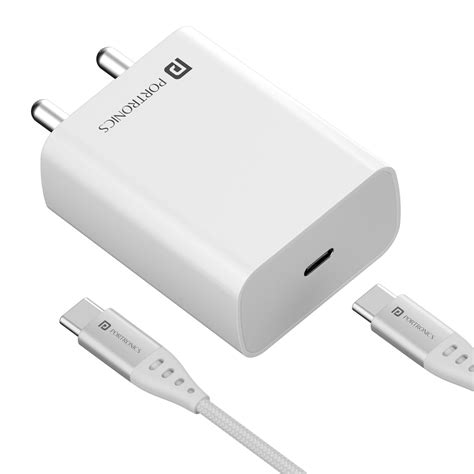 Shop Portronics Adapto 25 Pro - 25W PD Fast Mobile Charger