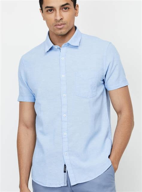 Buy Men Solid Short Sleeves Casual Shirt Online at just Rs. 899.0 ...