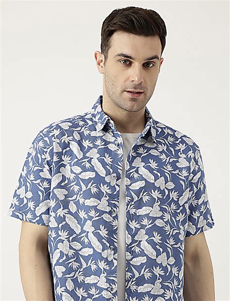 Buy Relaxed Fit Linen Blend Tropical Shirt at Marks & Spencer
