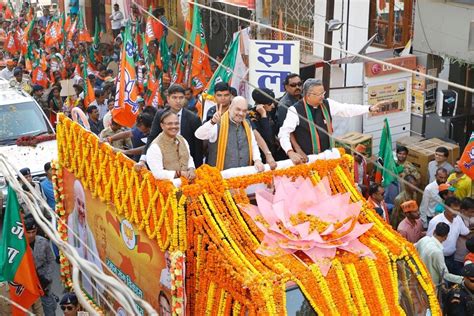Photographs : BJP National President, Shri Amit Shah's road show in ...