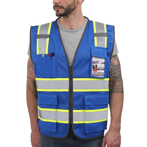 Dib Safety Reflective Mesh Vest High Visibility Two Tone with Pockets ...