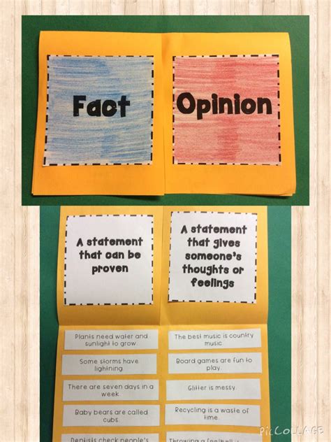 Fact and Opinion Foldable and Activities | Fact and opinion, Fact and ...