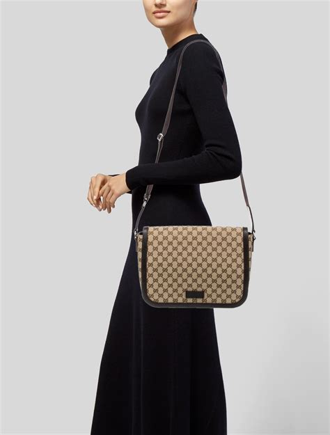 Gucci GG Canvas Crossbody Bag - Brown Crossbody Bags, Handbags ...