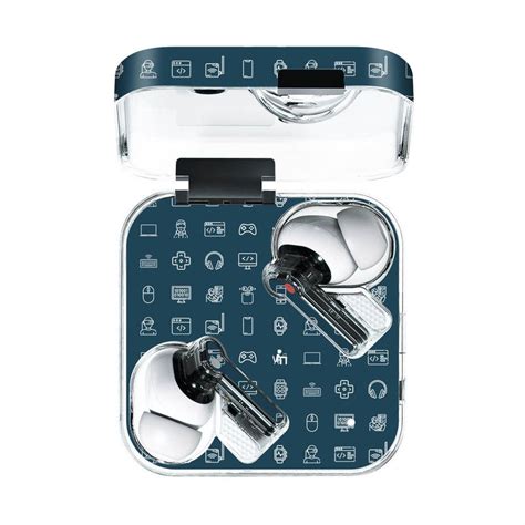 Tech Icons Blue Skin Wrap For Nothing Ear 1 – WrapCart Skins