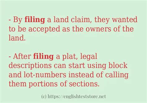 Image result for Filing Words