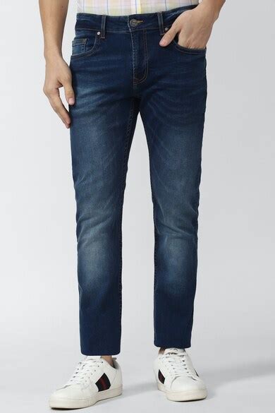 Buy Men Navy Dark Wash Wash Regular Fit Jeans Online - 811079 | Peter ...