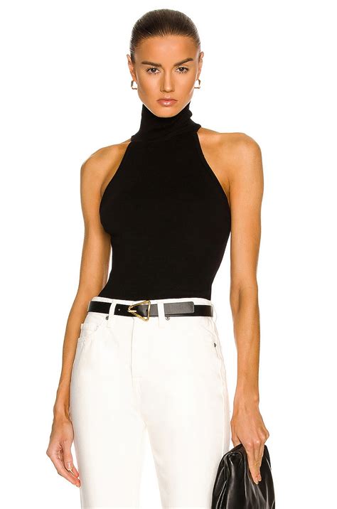 GREY VEN Keith Sleeveless Turtleneck Top in Black | FWRD