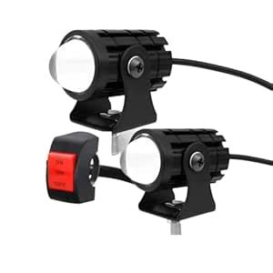 Motorcycle LED Fog Light Projector Lens, 12V 36W, Dual Color White ...